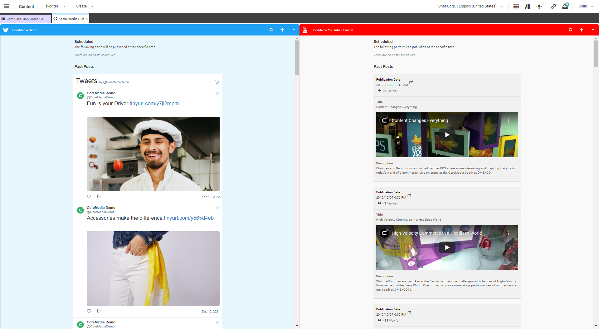 CoreMedia Social Media Hub