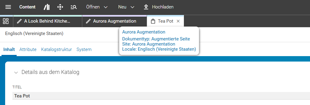 Tooltip mit Katalognamen