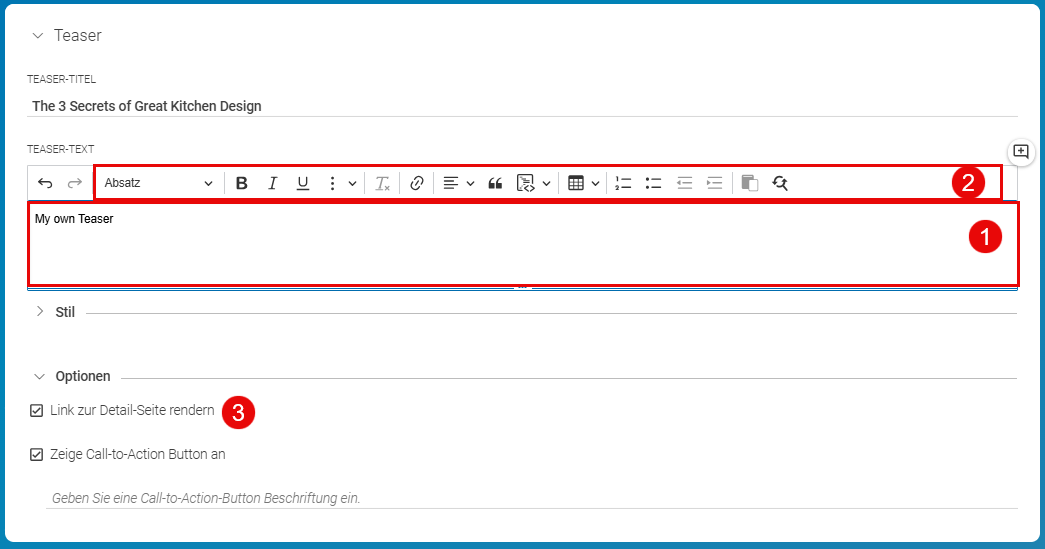 Text formatieren