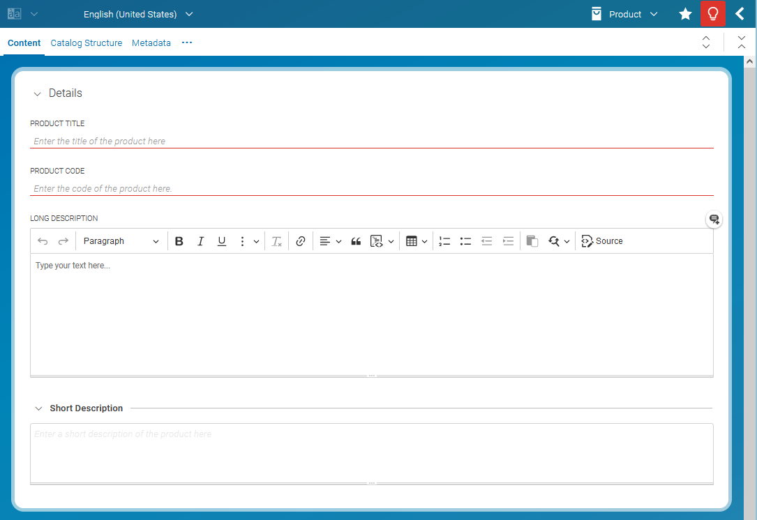 Newly created product