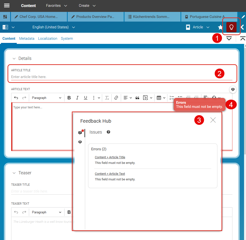 Validators in the Form