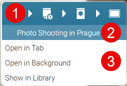 Context menu in the preview