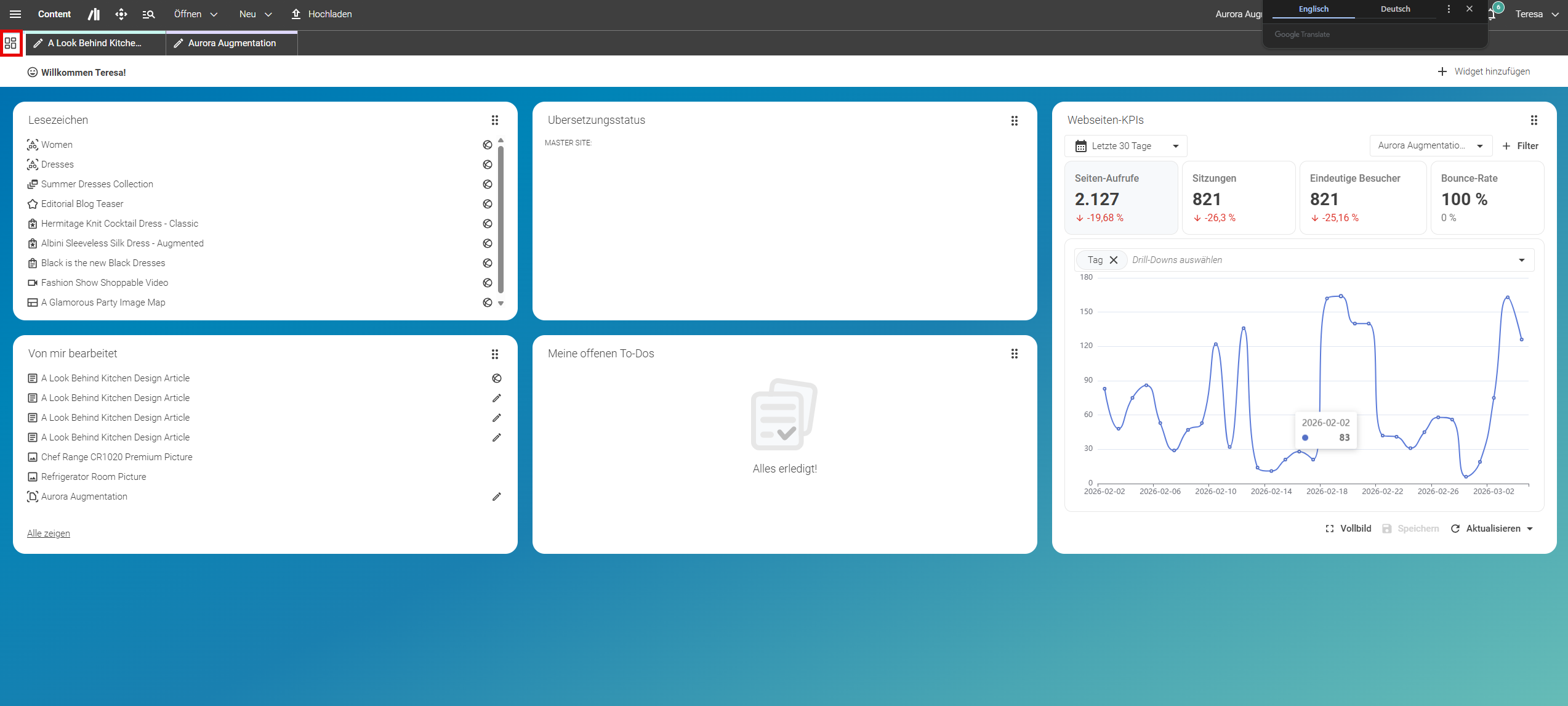Das Dashboard