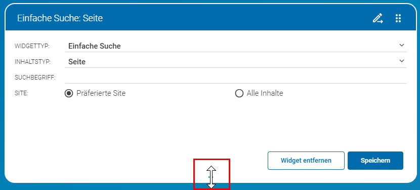 Widget skalieren