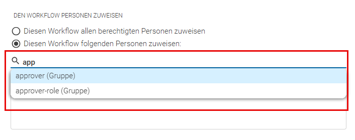 Nutzer oder Gruppe auswählen