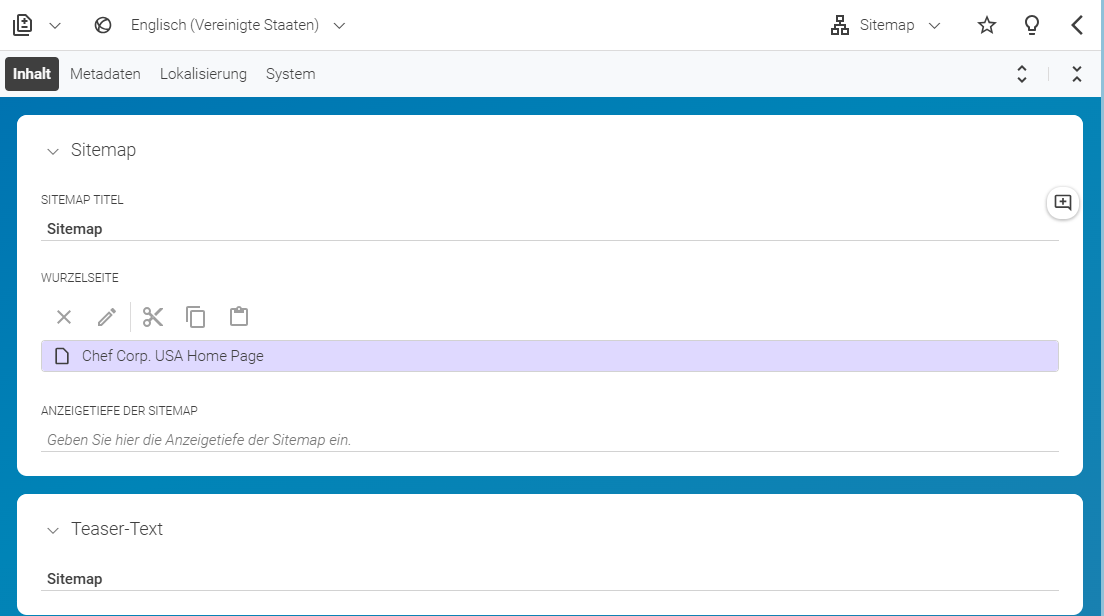Der Sitemap Typ