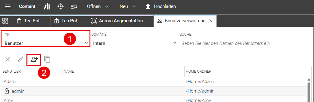 Neuen Nutzer anlegen