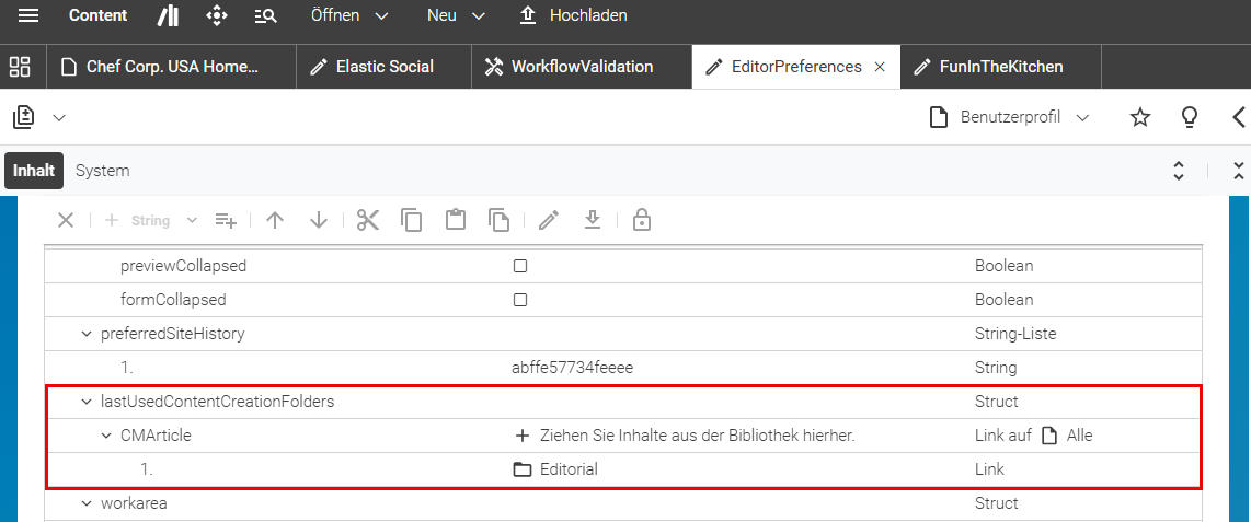 Löschen des Nutzungsverlaufs