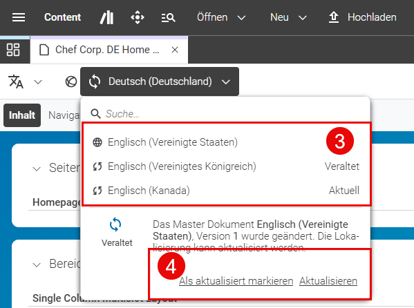 Lokalisierungsstatus: Veraltet