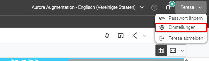 Präferenzenfenster öffnen
