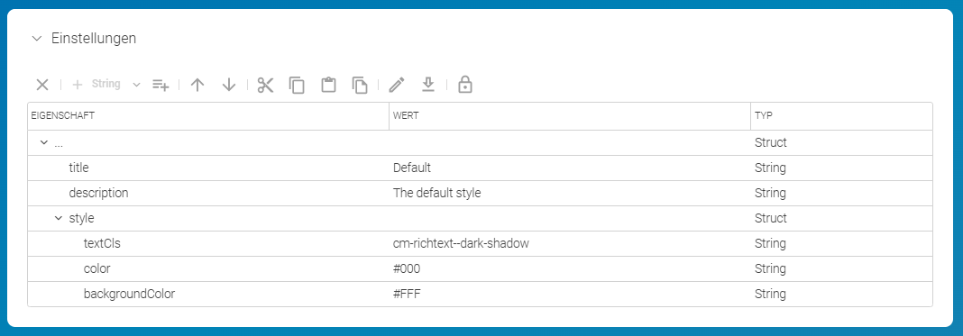 Beispiel für eine Stil-Definition