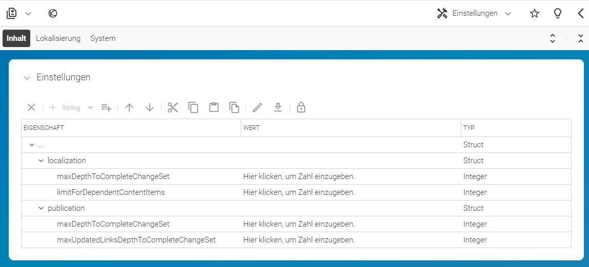 WorkflowValidation Einstellungen