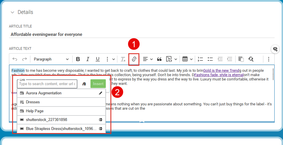 Create a link