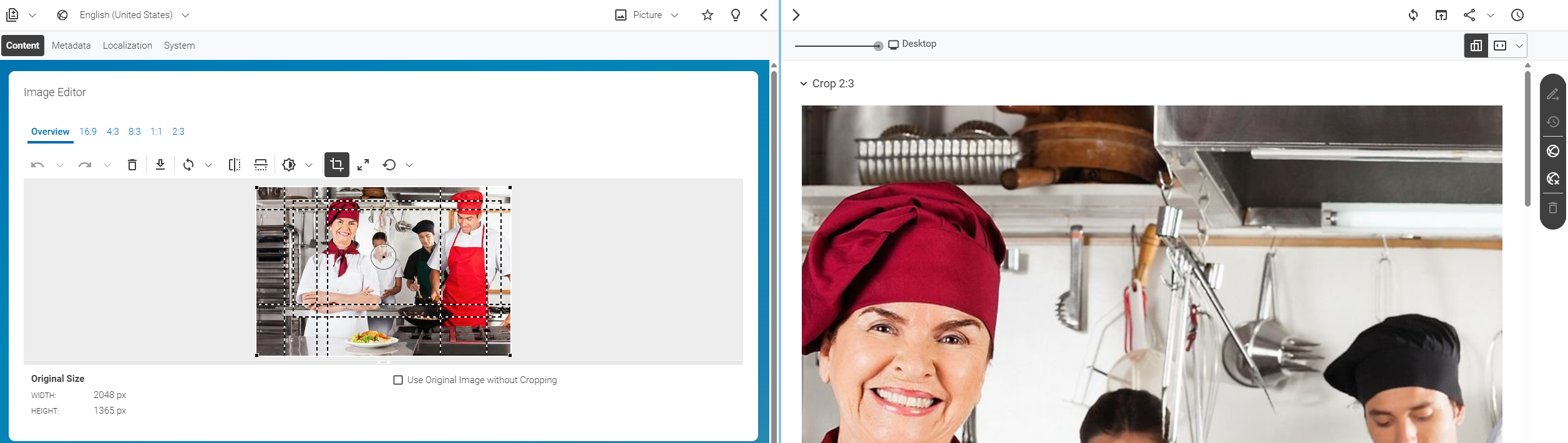 Cropping images