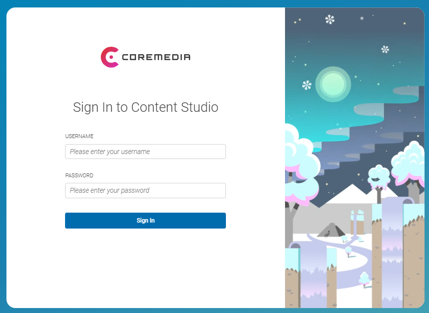The login window