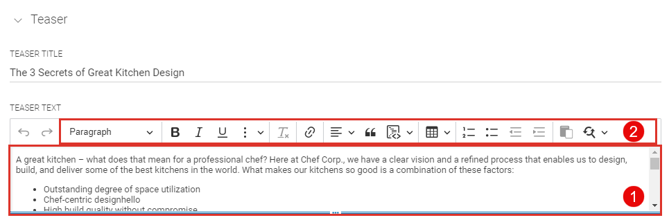 Formatting text