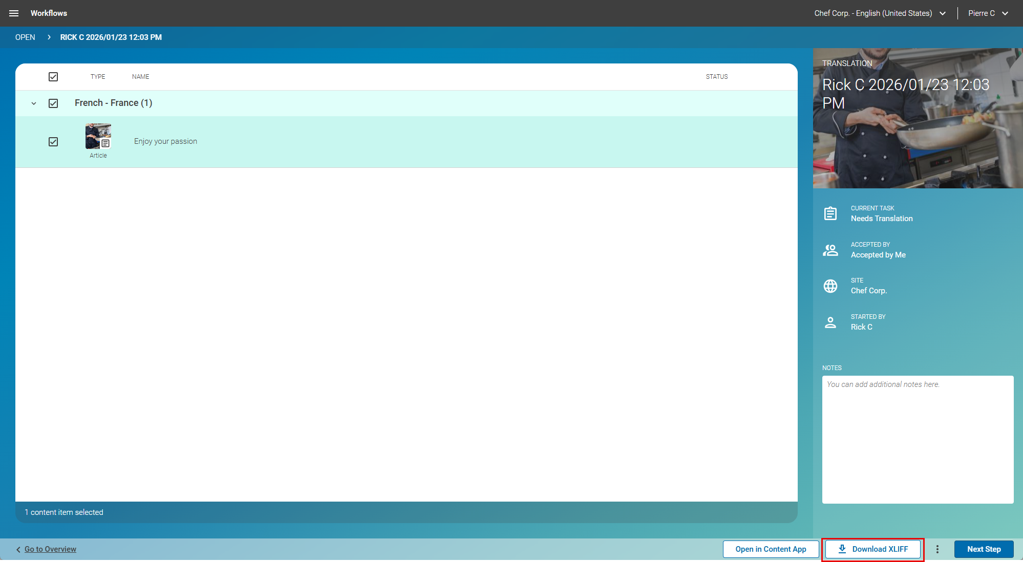 Download XLIFF file