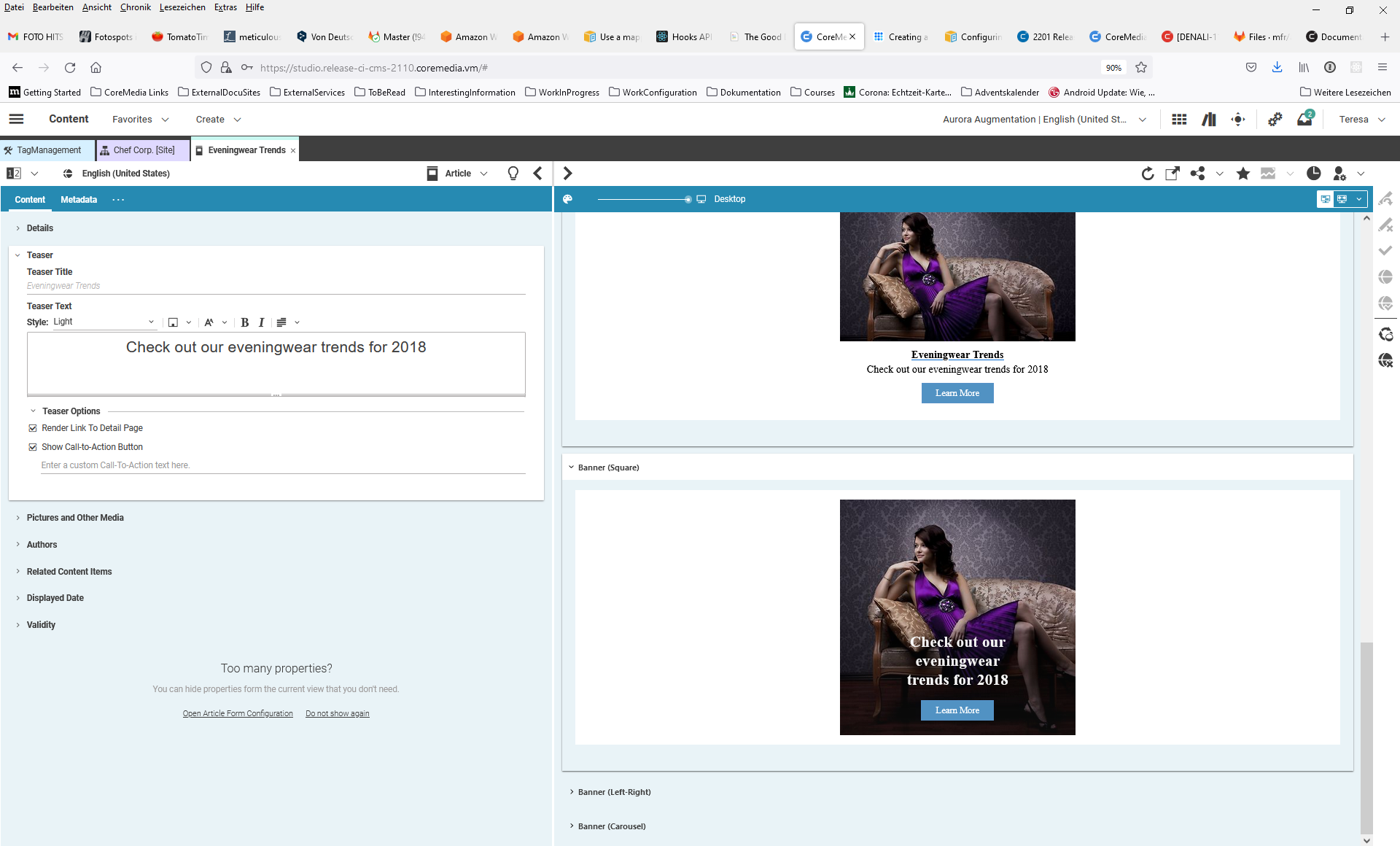 Call-to-Action button in banner view