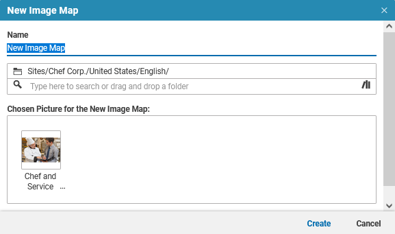 Image Gallery Creation Dialog