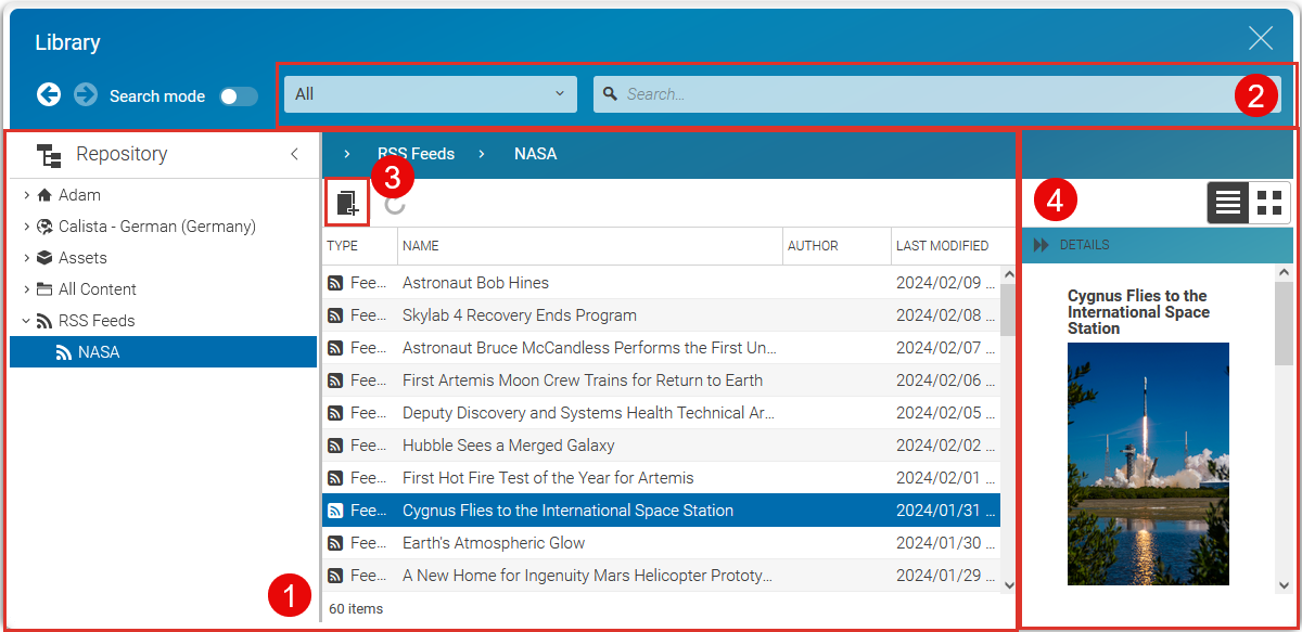 Import content from RSS feed