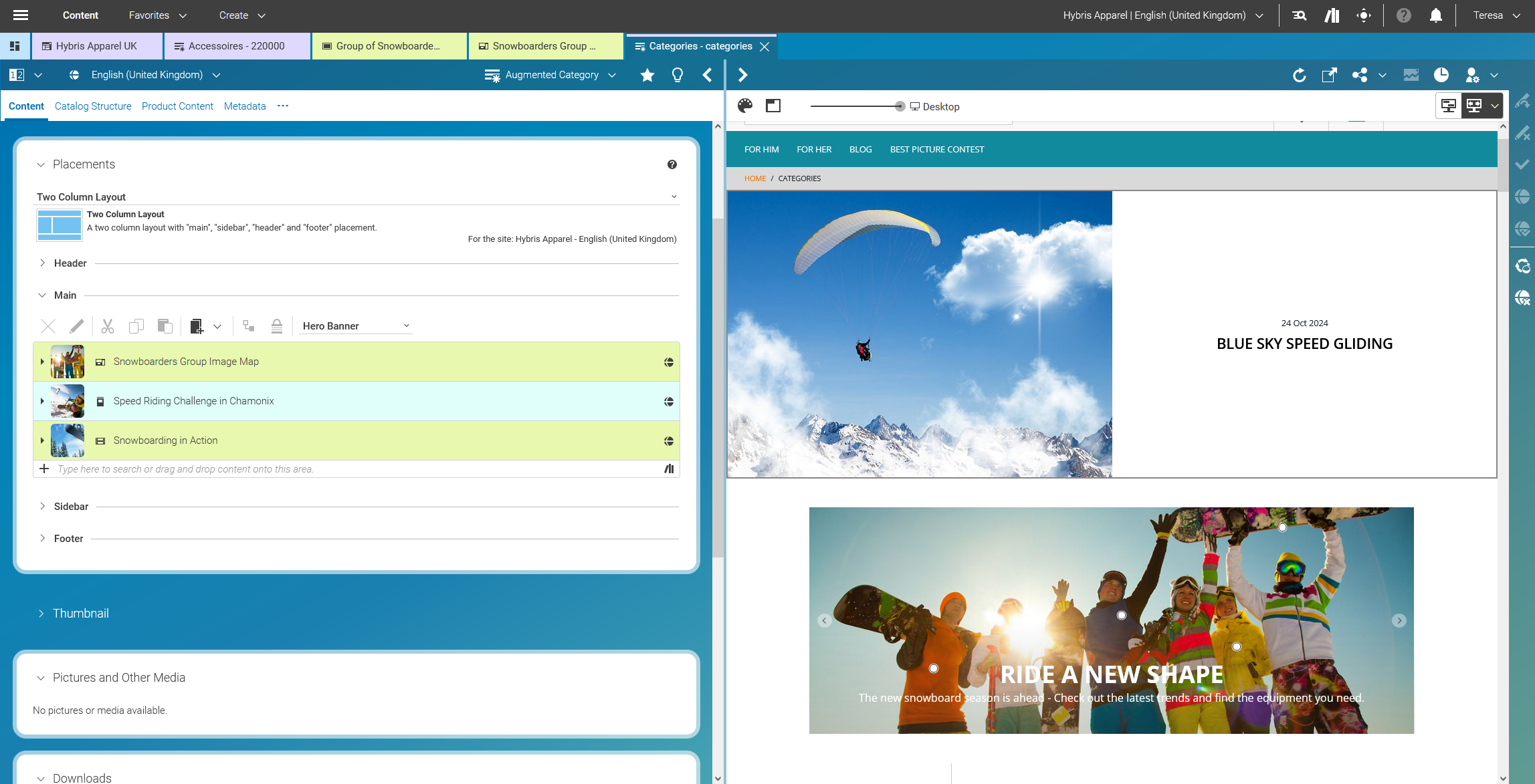 Adding inspirational content to Category/Listing Pages