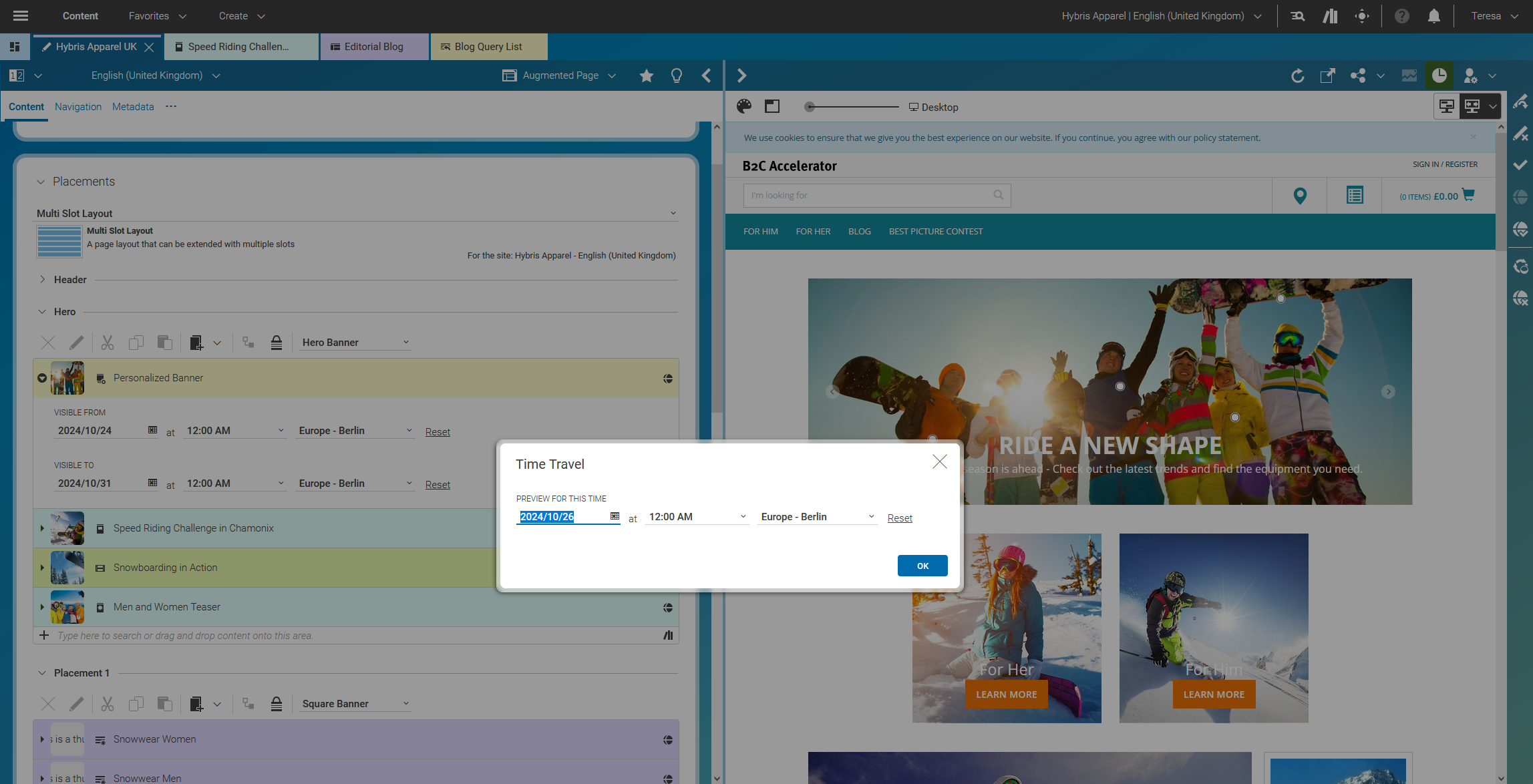 Time travel preview for scheduled campaigns