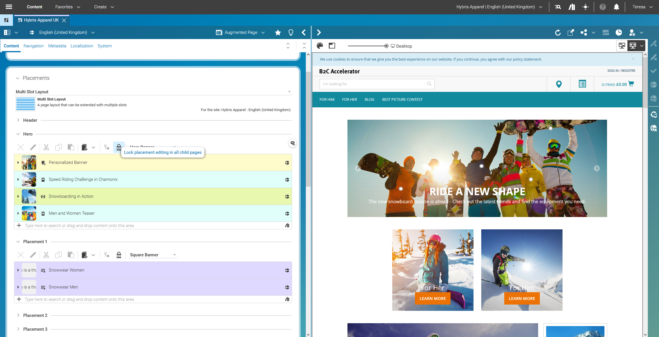 Using CoreMedia Studio to position inspirational content within SAP Hybris