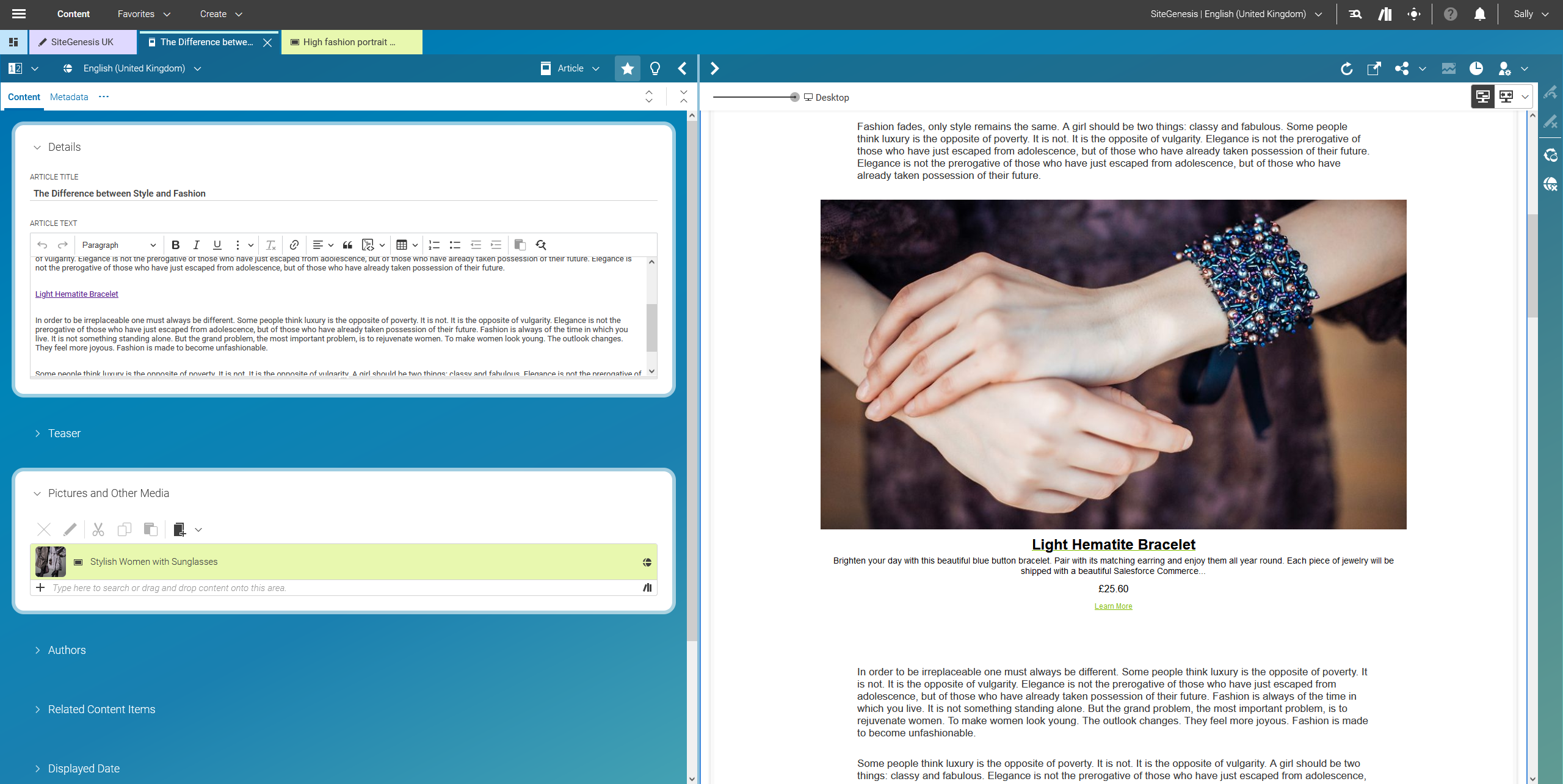 Embedding Product and Category Banners within Stories
