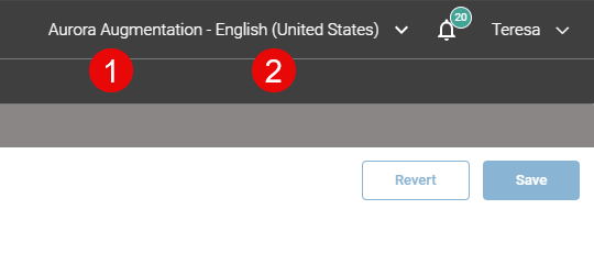 Site Chooser button with information