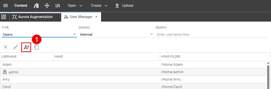 Create new user with icon
