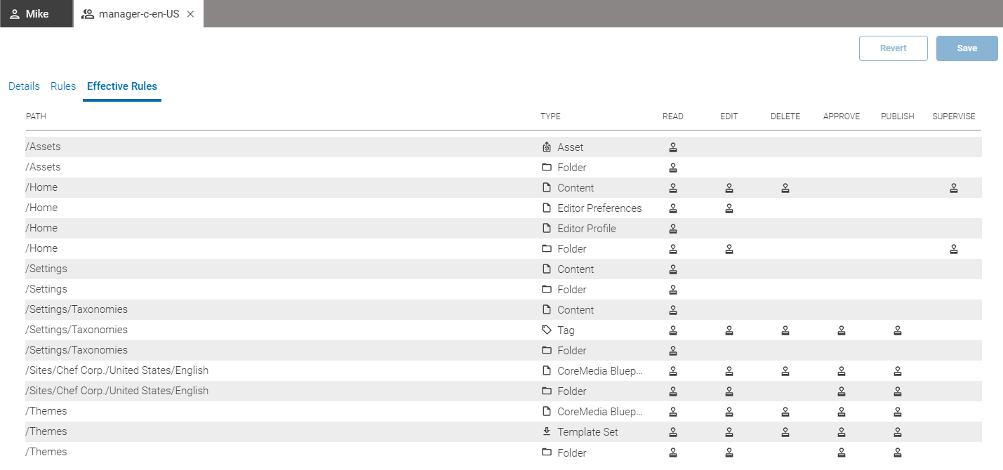 Check effective rules