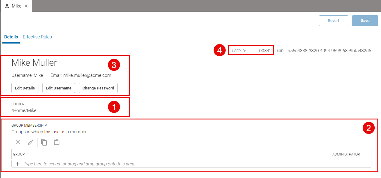 Set home folder and group membership