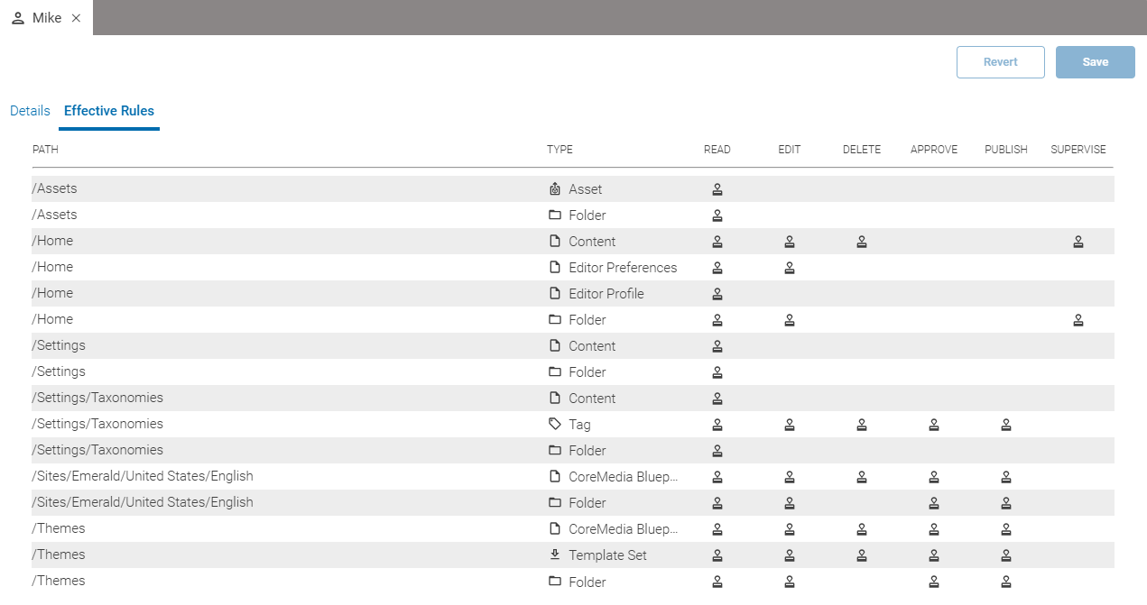 Check effective rules