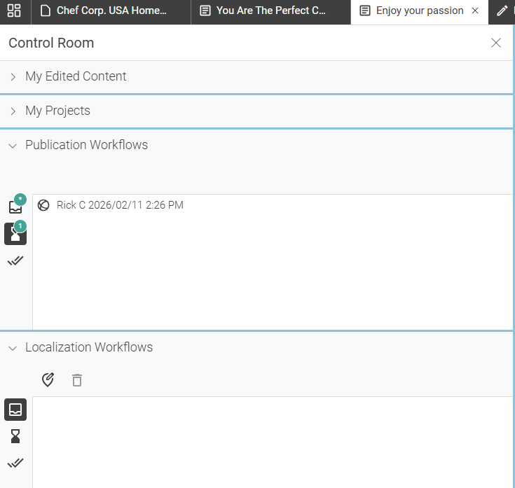 Starting your workflows in the Control Room