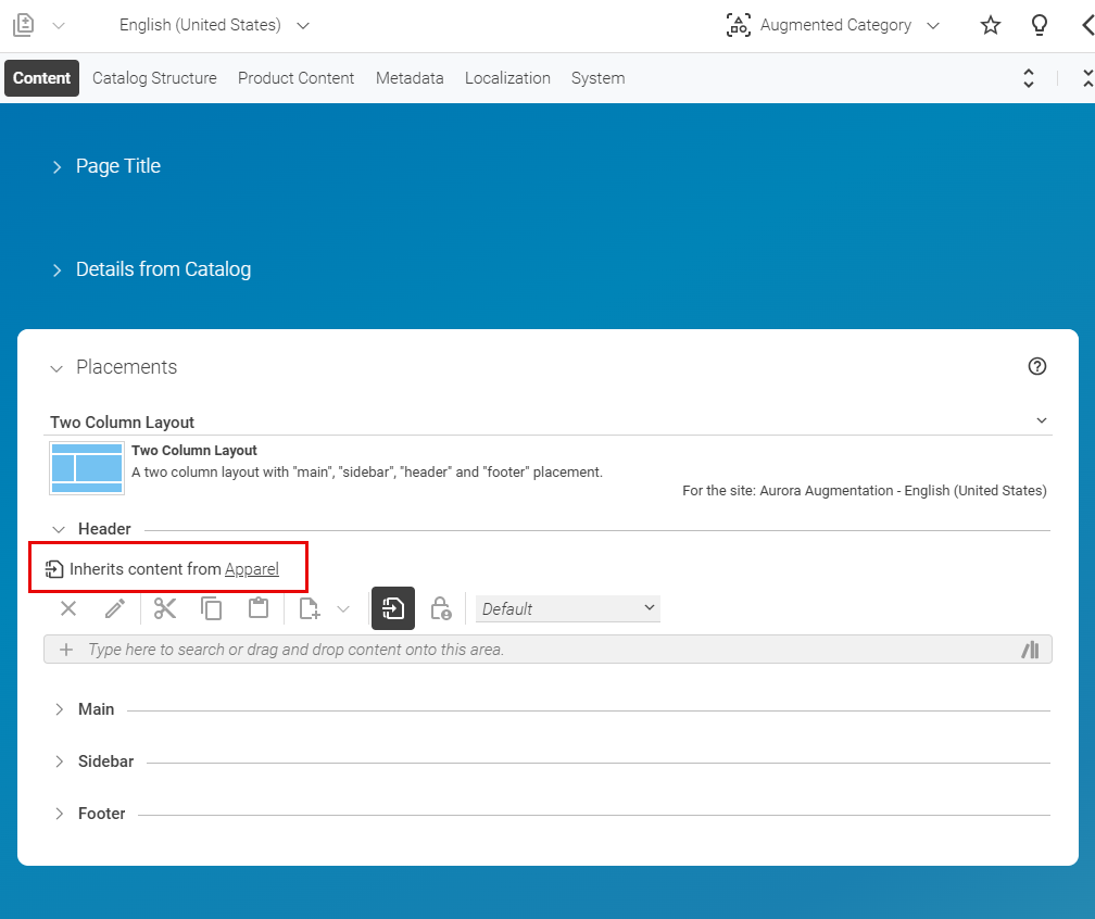 Newly created augmented category