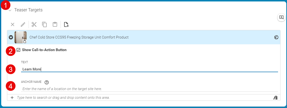 Call-to-action checkbox in Teaser content item