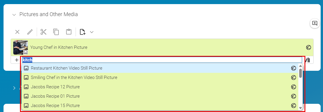 Search for content in the link list