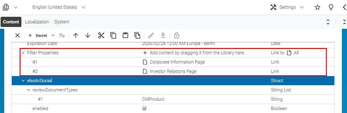 LinkList with several entries