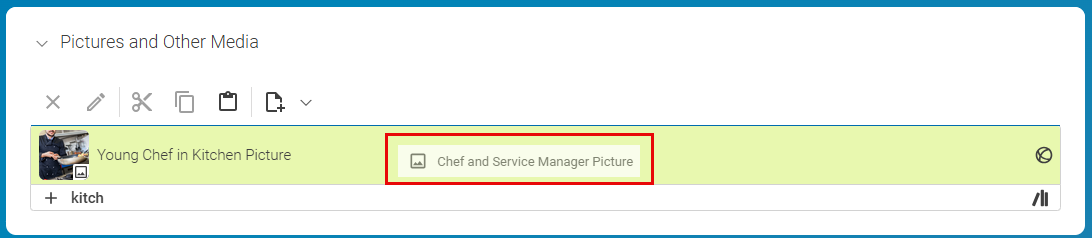 Drag image into link list