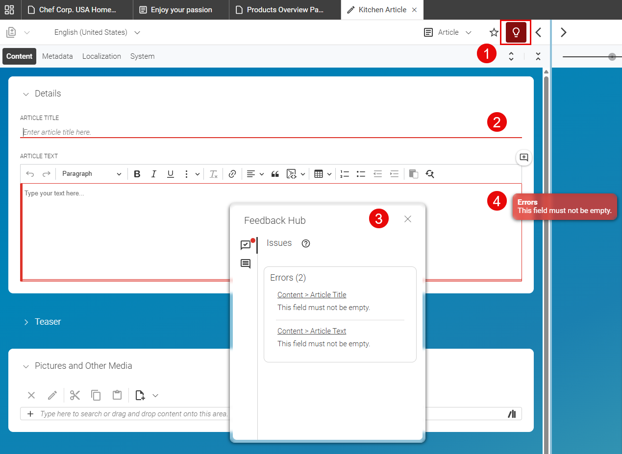Validators in the Form