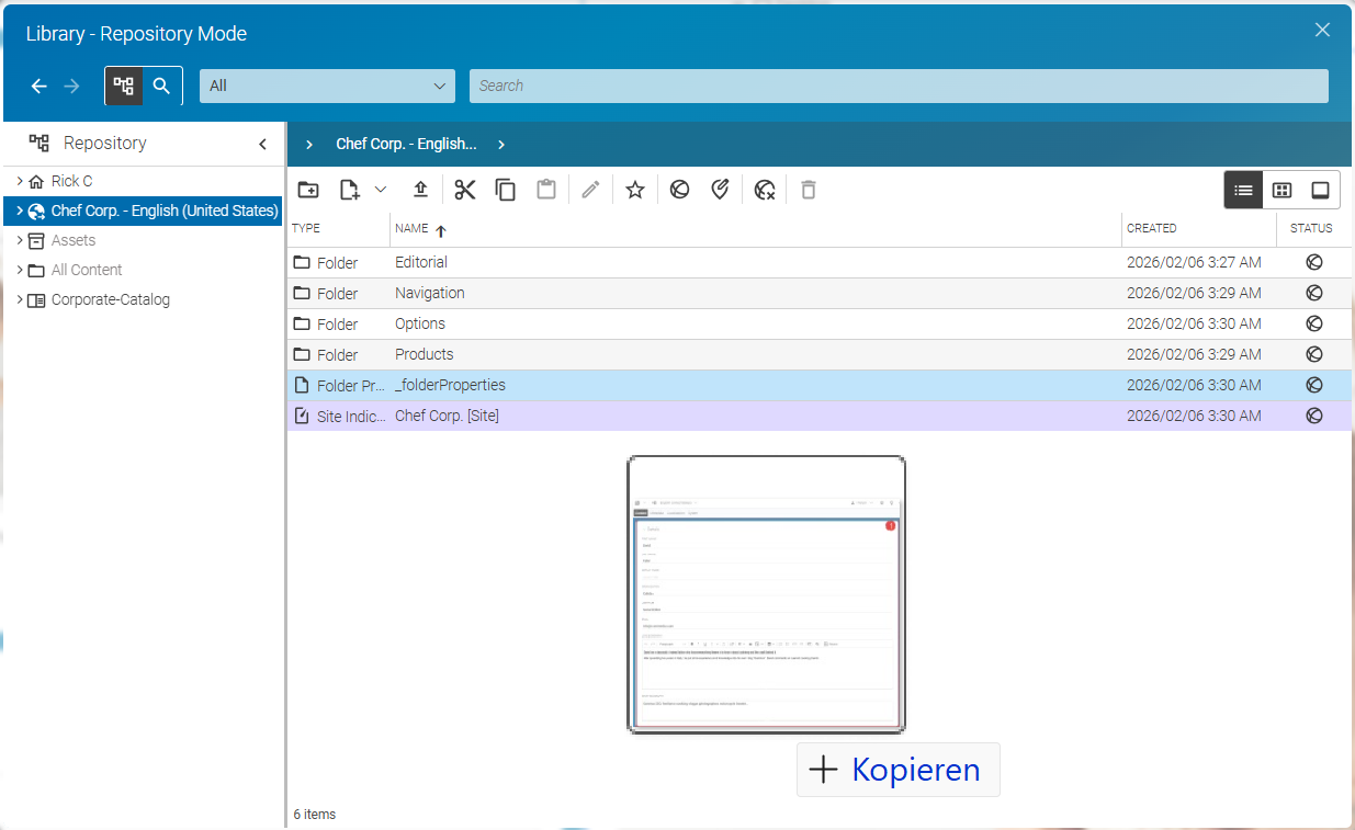 Drag file in Library