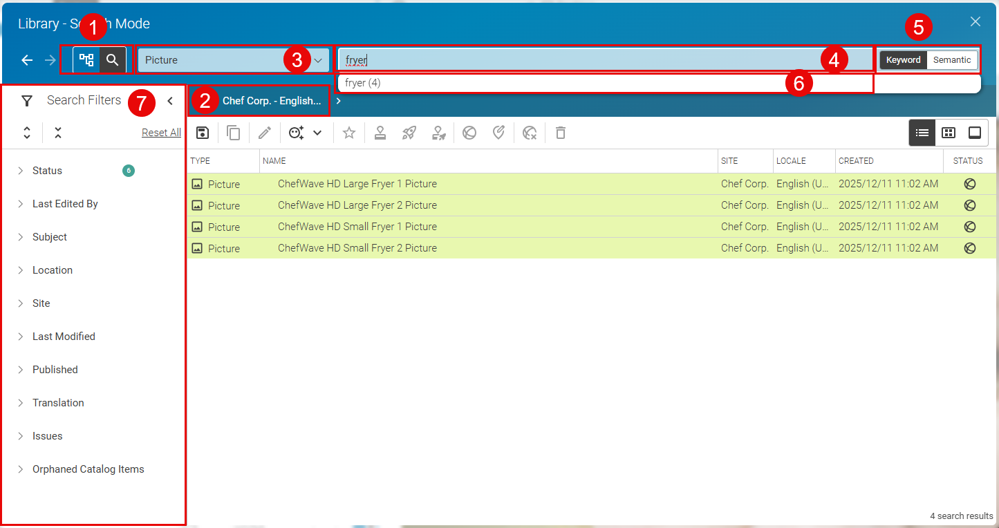 Full-text search options