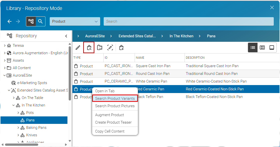Search for product variants