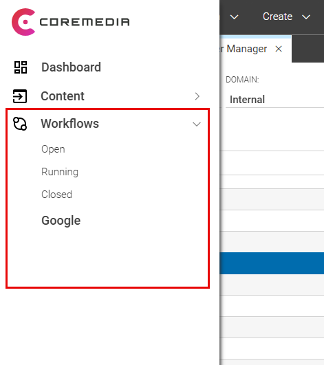 Starting Workflow App from the Main Menu of Studio