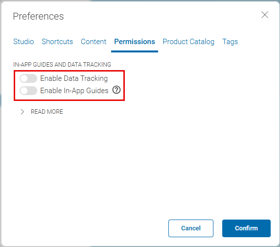 Preferences Menu