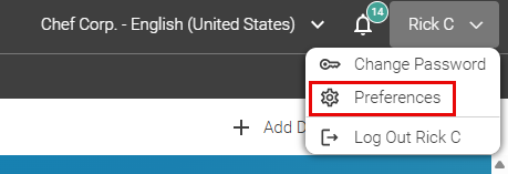 Open Preferences Menu