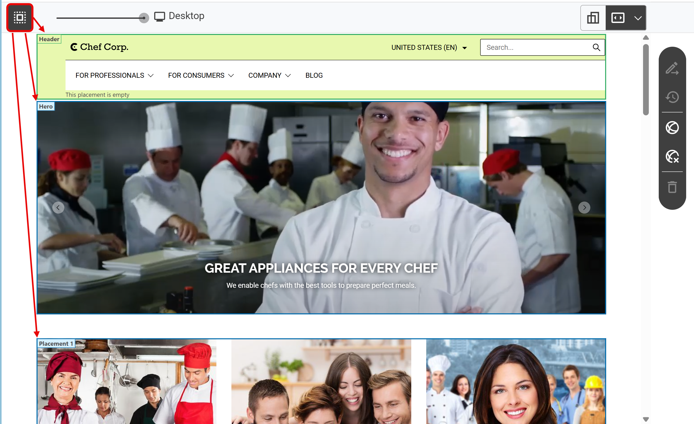 Highlight Placements in the Preview