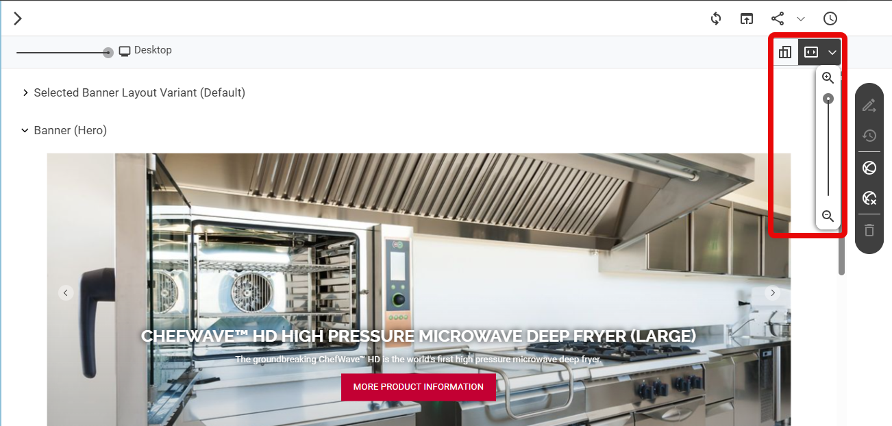 Zooming in the Preview