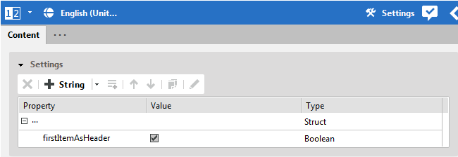 Setting content for collection with gap