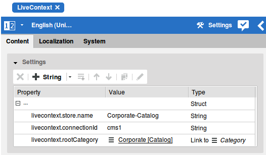 CMS Catalog Settings